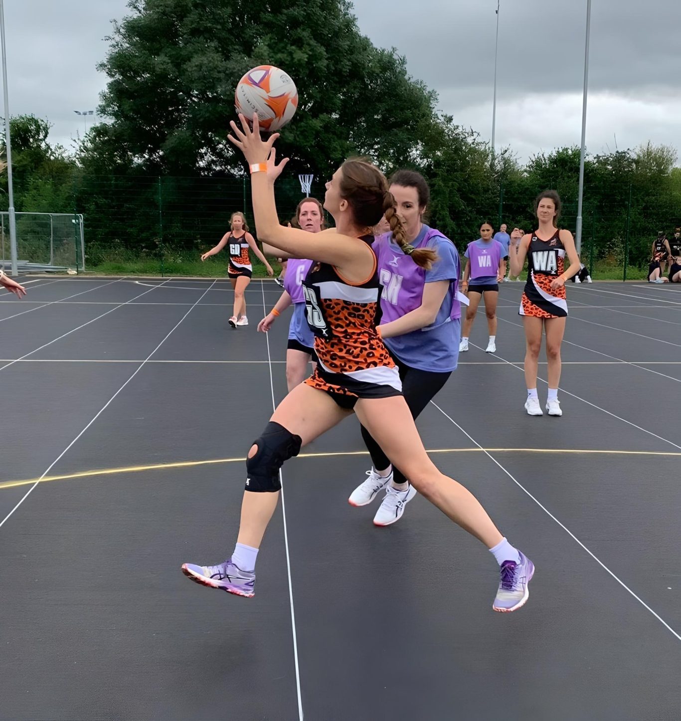 KBrace knee brace used for netball